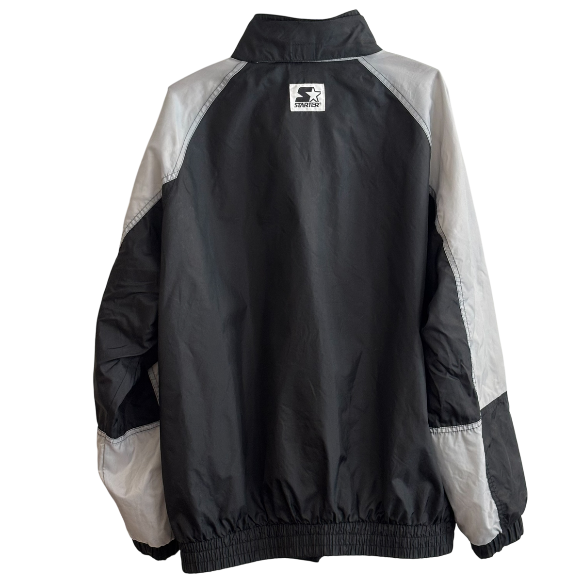 90s 米国製Starter Raiders ナイロン ジャケット XL Vintage 90s Starter Oakland Raiders Satin Bomber Jacket Mens