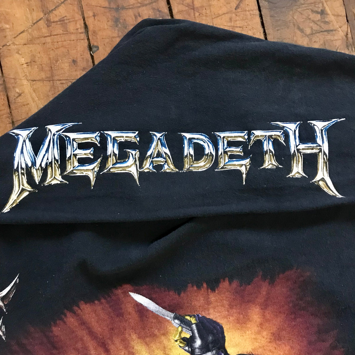 1993 Megadeth Hooded Longsleeve Shirt – Cashed Out Vintage