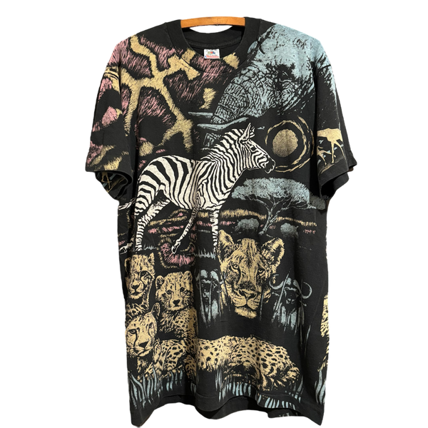 Vintage 1993 African Wildlife AOP Tee Size: L