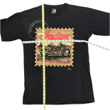 Vintage 1991 Indian Motocycle Postage Stamp Tee Size: L