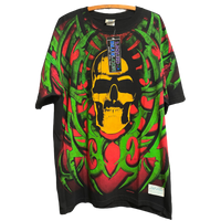 1998 Liquid Blue AOP Skull Shirt Size: XL