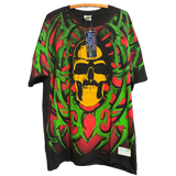 1998 Liquid Blue AOP Skull Shirt Size: XL