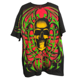 1998 Liquid Blue AOP Skull Shirt Size: XL
