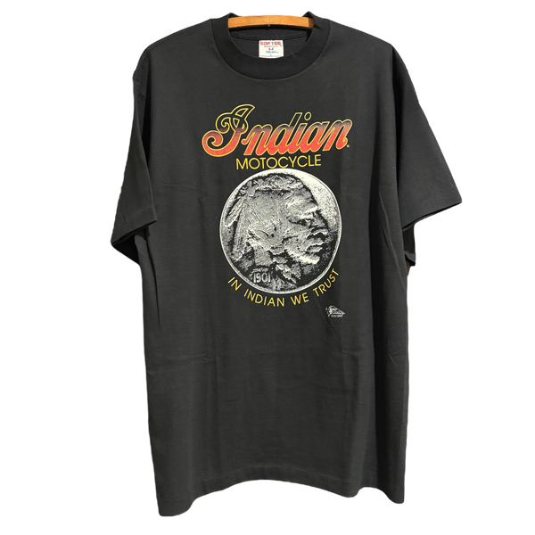 Vintage 1991 Indian Motocycle Buffalo Nickel Tee Size: L