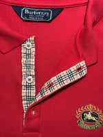Vintage 90s Burberrys-Inspired Polo Shirt Size: XL