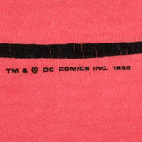 Vintage 1989 Batman Logo Pink Tee Size: XL
