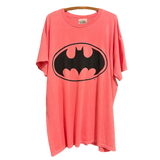 Vintage 1989 Batman Logo Pink Tee Size: XL