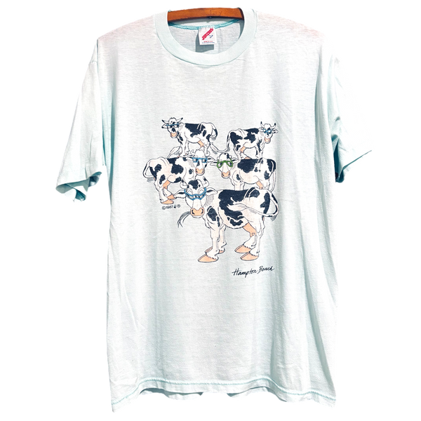 Vintage 1987 Hampton Beach Cool Cows Tee Size: L
