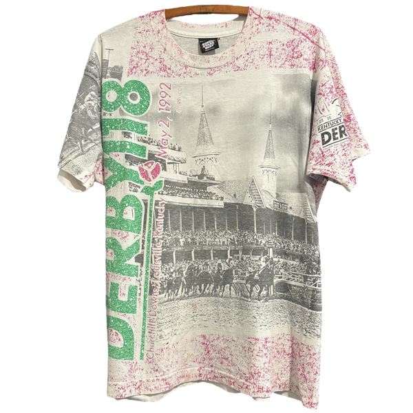 Vintage 1992 Kentucky Derby AOP Tee Size: XL