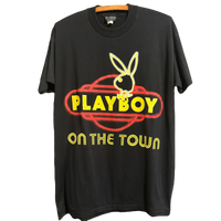 Vintage 1980's Playboy 'On The Town' Tee Size: L
