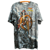 Vintage Y2K Pirates of the Caribbean Tie Dye Tee Size: L