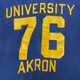 Vintage 1970's Champion Blue Bar University of Akron Football T-Shirt Size: M
