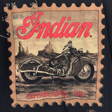 Vintage 1991 Indian Motocycle Postage Stamp Tee Size: L