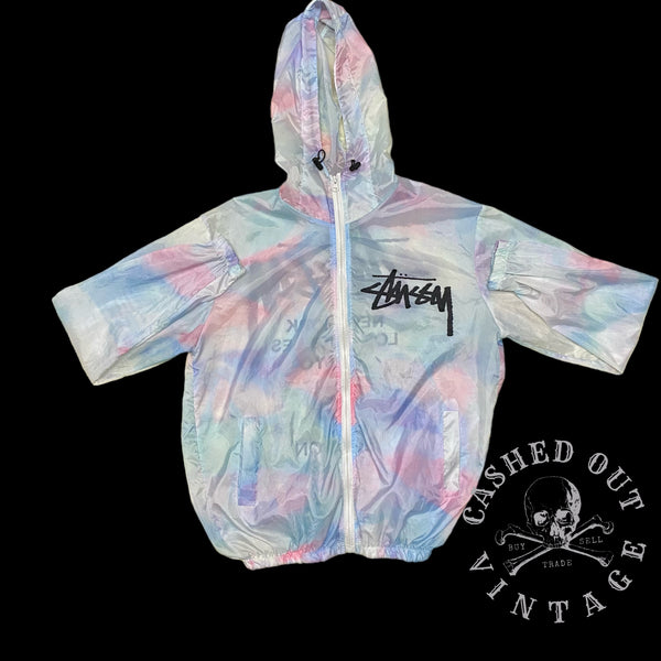 Stussy Multi Color Light Jacket Size L Cashed Out Vintage