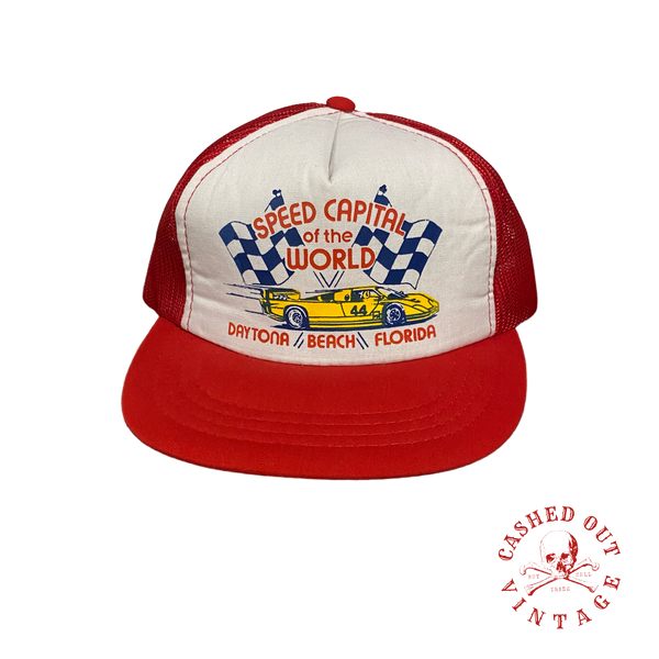 Vintage Speed Capital of the World Mesh Trucker Hat