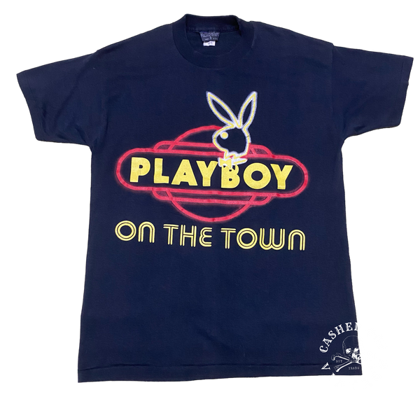 Vintage 1980's Playboy 'On The Town' Tee Size: L