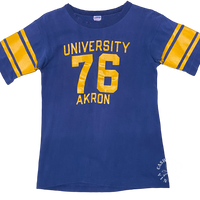 Vintage 1970's Champion Blue Bar University of Akron Football T-Shirt Size: M