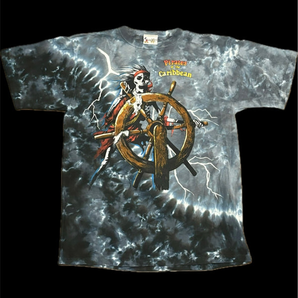Vintage Pirates of the Caribbean Tie Dye Tee Size: L