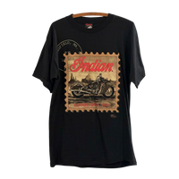 Vintage 1991 Indian Motocycle Postage Stamp Tee Size: L