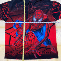 2002 Spider-Man Button Up AOP Short Sleeve Shirt Size: XL