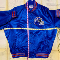 New York Rangers Vintage 80s Chalk Line Satin Bomber Jacket 