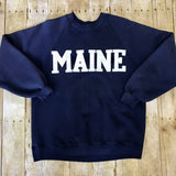 Jerzees Super Sweats MAINE Spell Out Crewneck