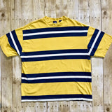 GAP Navy & White Striped Yellow Tee