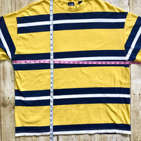 GAP Navy & White Striped Yellow Tee