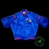 Vintage 1980's New York Giants Chalk Line Satin Bomber Jacket Size: L