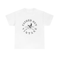 Cashed Out Vintage Skull Logo White Tee